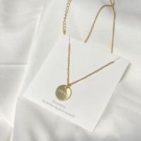 ราคา Lettering Engraved Disc Pendant Necklace Gold - One Size (1130351421)