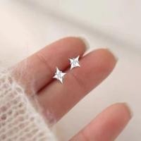 ราคา Lettering Star Sterling Silver Ear Stud 1 Pair - Stud Earring - 925 Silver - Silver - One Size (1128790912)