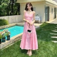ราคา Spaghetti Strap Patterned Maxi Sundress (1130522534)