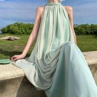 ราคา Mock Two-Piece Sleeveless Paneled Maxi A-Line Dress (1130534741)