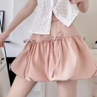 ราคา Bow Accent Mid Rise Tiered Balloon A-line Mini Skirt With Inset Shorts (1130522685)