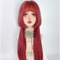 ราคา Long Full Wig - Straight Pink - One Size (1130606630)