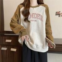 ราคา Round Neck Lettering Print Raglan Pullover (1130754811)