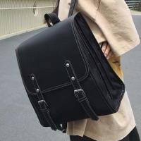 ราคา Buckled Faux Leather Satchel Backpack (1130776365)