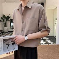 ราคา Short-Sleeve Pocketed Plain Shirt (1130817941)