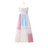 ราคา Halter Floral Lace Panel Midi A-Line Dress (1130817410)