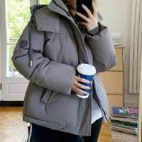 ราคา Hooded Plain Puffer Zip Jacket (1124399879)