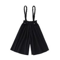 ราคา Elastic Waist Plain Capri Wide Leg Suspender Pants (1124043585)