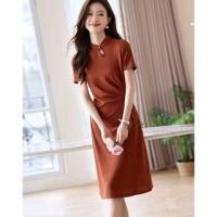 ราคา Short-Sleeve Plain Cutout Midi Qipao (1129101929)