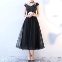 ราคา Cap-Sleeve Off Shoulder Floral Lace Midi A-Line Cocktail Dress (1130941318)