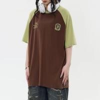 ราคา Short Raglan Sleeve Couple-Matching Lettering Print Loose-Fit Tee (1129041754)