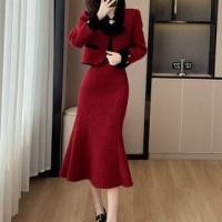 ราคา Two Tone Crop Jacket / Mini Pencil Skirt / Midi Mermaid Skirt / Set (1126810756)