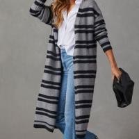 ราคา Striped Open Front Long Cardigan (1125861705)