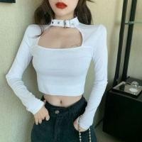 ราคา Long-Sleeve Cutout Cropped Top (1124969801)