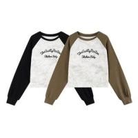 ราคา Crew Neck Lettering Embroidered Raglan Pullover (1131003935)