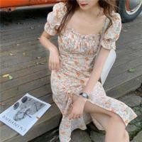 ราคา Short-Sleeve Floral Print Midi Sheath Dress (1104652759)