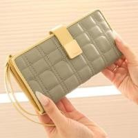 ราคา Two Tone Quilted Faux Leather Long Wallet (1131020829)