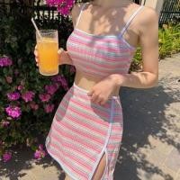 ราคา Set: Striped Bikini Top + Bottom + Cover Up Skirt (1131017717)