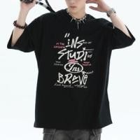 ราคา Couple Matching Short-Sleeve Crew Neck Lettering T-Shirt (1129115779)