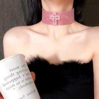 ราคา Cross Faux Leather Choker 1 Pc - Pink - One Size (1131061104)