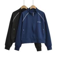 ราคา Lettering Contrast Trim Zip Jacket (1131071275)