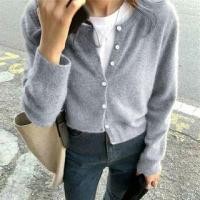 ราคา Long Sleeve Plain Loose-Fit Cardigan (1131098542)