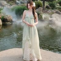 ราคา Halter Floral Lace Panel Maxi Sundress (1131122274)