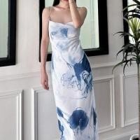 ราคา Spaghetti Strap Patterned Maxi Sundress (1128767120)