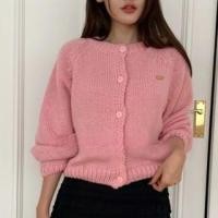 ราคา Long Sleeve Plain Loose-Fit Cardigan (1131467113)
