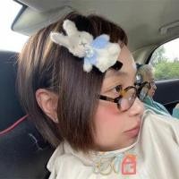 ราคา Rabbit Chenille Hair Clip 1 Pc - Off-White & Blue - One Size (1131590857)