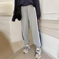 ราคา Plus Size Drawstring Waist Striped Lettering Harem Pants (1131616283)