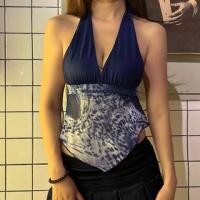 ราคา Halter V-Neck Patterned Print Panel Top (1131613267)