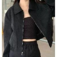 ราคา Collared Plain Zip-Up Jacket (1131644657)