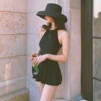 ราคา Halter Plain Ruffle Swim Dress (1131665454)