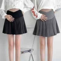 ราคา Maternity High Waist Plain Pleated Mini A-Line Skirt (1131993491)