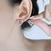ราคา Sterling Silver Heart Beaded Stud Earring 1 Pair - Silver - One Size (1132047742)
