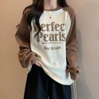 ราคา Round Neck Lettering Print Raglan Pullover (1132054129)