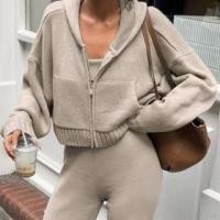 ราคา Long Sleeve Plain Loose-Fit Hooded Zip-Up Cardigan (1132053534)