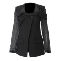 ราคา Square Neck Sheer Panel Single Button Blazer (1132073719)