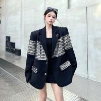 ราคา Sequin Panel Button-Up Blazer (1132158614)
