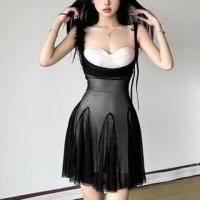 ราคา Mock Two-Piece Sleeveless Two Tone Mini A-Line Dress (1132169610)