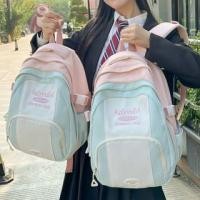 ราคา Color Block Lettering Embroidered Nylon Backpack (1132171775)