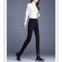 ราคา High Waist Plain Fleece-Lined Yoga Leggings (1132208704)