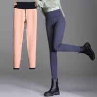 ราคา High Waist Plain Fleece-Lined Yoga Leggings (1132208665)