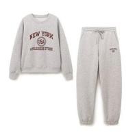 ราคา Crew Neck Lettering Sweatshirt / Drawstring Waist Harem Pants (1132217250)