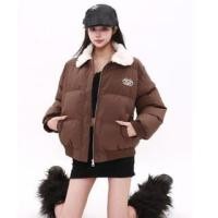 ราคา Lettering Fluffy Trim Zip Puffer Jacket (1132300615)