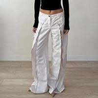 ราคา Low Waist Plain Zip Detail Wide Leg Cargo Jeans (1132291398)