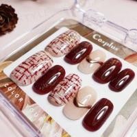 ราคา Cosplus - Monina Premium Wearable Gel Nail Tips Set Red And White Woolen Chanel - 1 Set (1132314731)