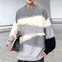 ราคา Round Neck Color Block Fringed Oversized Sweater (1132326507)
