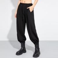 ราคา Drawstring Waist Plain Cropped Harem Sweatpants (1132322223)